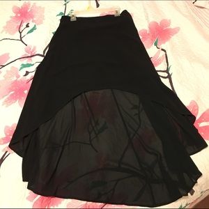 Black Hi-Low Skirt