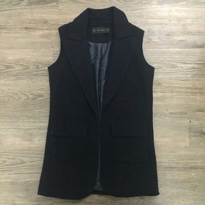 Navy oversized Zara vest!