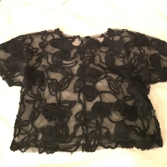 LF Stores Millau Sheer Flower Appliqué Overlay
