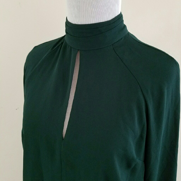 Forever 21 dark forest green blouse