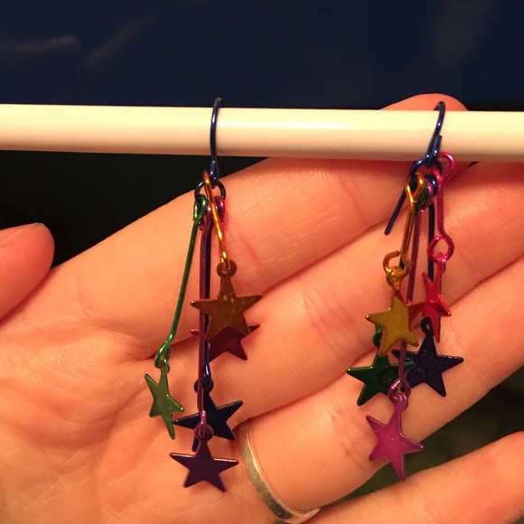 Metallic Star Earrings