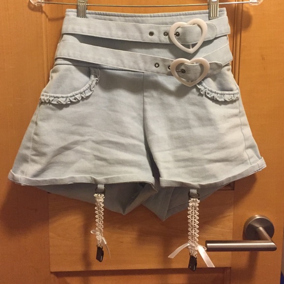 Swankiss lolita party shorts light blue