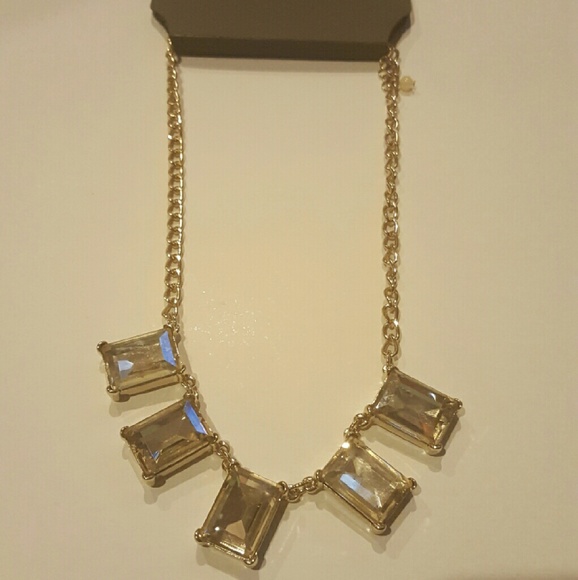 Gold rhinestone necklace