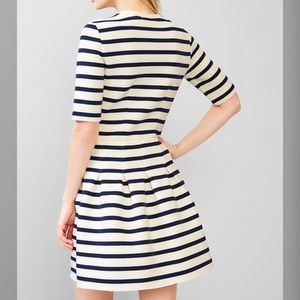 GAP Dresses - Navy & White Stripe Scuba Fit & Flare Dress NWT GAP Dresses - Navy & White Stripe Scuba Fit & Flare Dress NWT