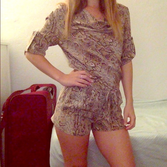 BCBG Snake Skin Romper ‼️ 1 HOUR SALE ‼️