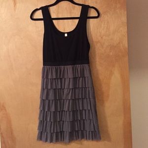 Black and grey tank dress