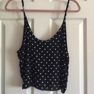 Brandy polka dot crop top
