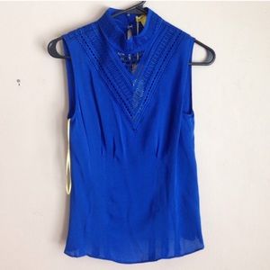 Catherine Malandrino Tops - Catherine Maladrino Cobalt High Neck Blouse Catherine Malandrino Tops - Catherine Maladrino Cobalt High Neck Blouse