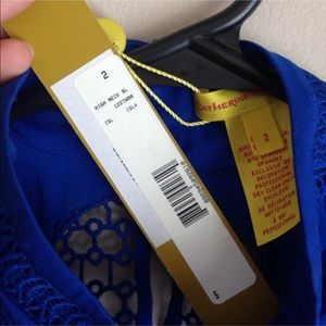 Catherine Malandrino Tops - Catherine Maladrino Cobalt High Neck Blouse Catherine Malandrino Tops - Catherine Maladrino Cobalt High Neck Blouse