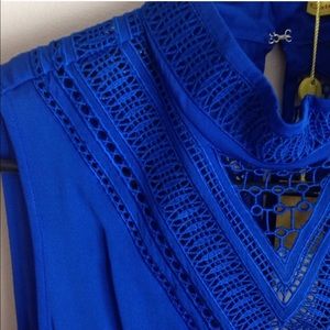Catherine Malandrino Tops - Catherine Maladrino Cobalt High Neck Blouse Catherine Malandrino Tops - Catherine Maladrino Cobalt High Neck Blouse