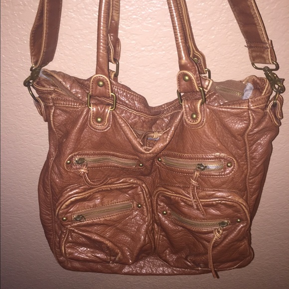 Brown tote bag