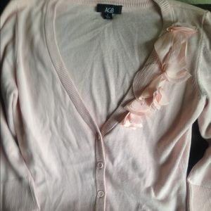 AGB S Light Pink Long Sleeve Button Blouse