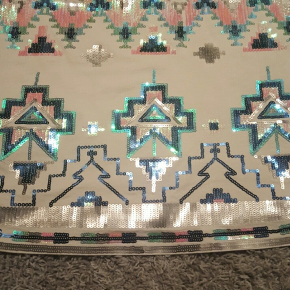 Express Aztec sequin skirt - Picture 2 of 3