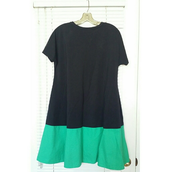 COS Blk and Green Short Sleeve Dress size Small