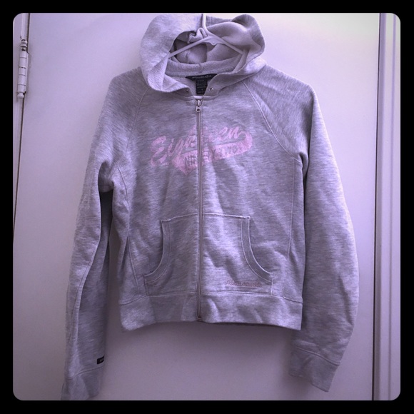 Small Abercrombie and Fitch hoodie sweater in gray