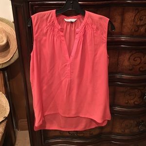 Rebecca Taylor orange silk blouse