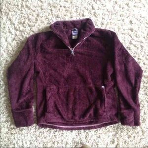 north face pullover purple
