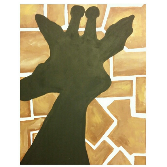 Giraffe canvas painting - Picture 1 of 1