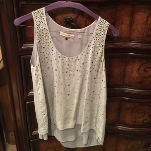Rebecca Taylor crystal silk blouse