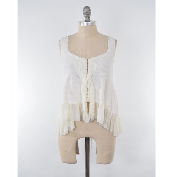 Free People Tops - Free People lace hook & eye trapeze tank