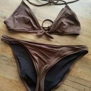 Brown Victoria's Secret bikini set