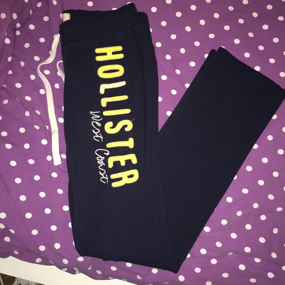 Hollister (west coast) sweat pants {navy & yellow}