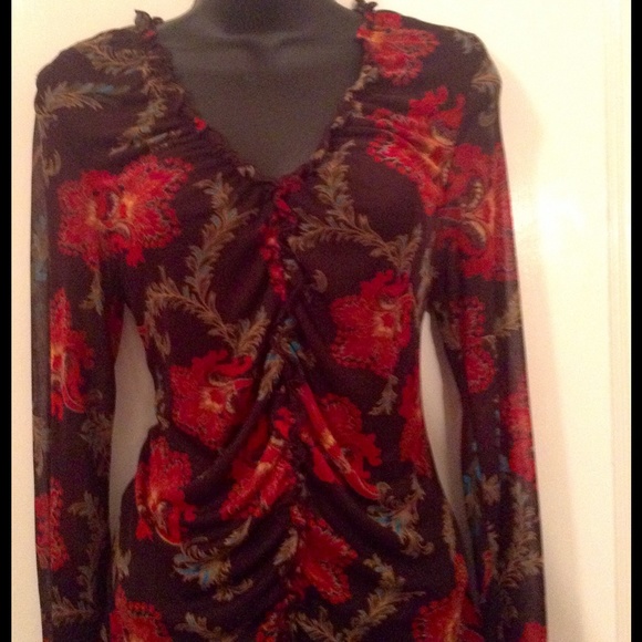 Express runched floral top