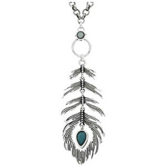Lucky Brand Feather Gem Necklace
