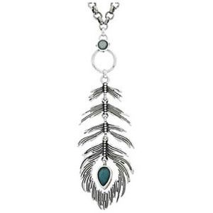 Lucky Brand Feather Gem Necklace