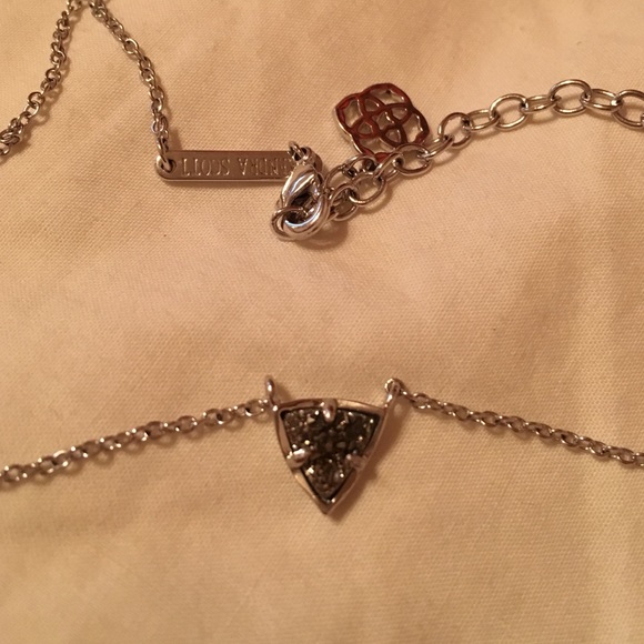 Kendra Scott Grey drusy necklace