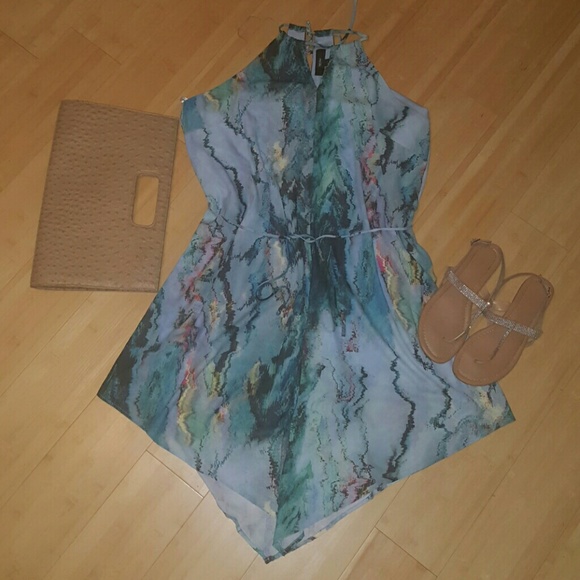 Blue floral sundress