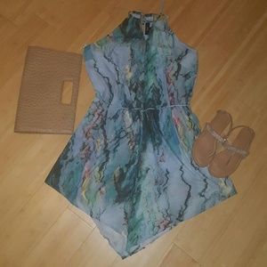 Blue floral sundress