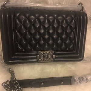 Quilted black shoulder/body bag