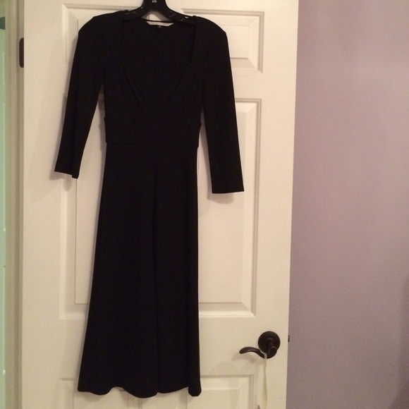 Black Diane von Furstenberg wool dress