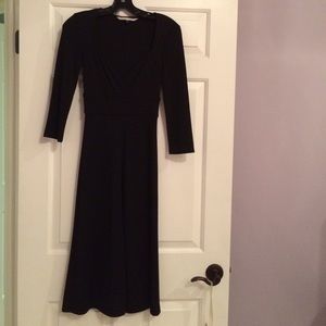Black Diane von Furstenberg wool dress