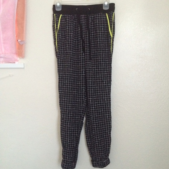 Black and White Striped Joggers