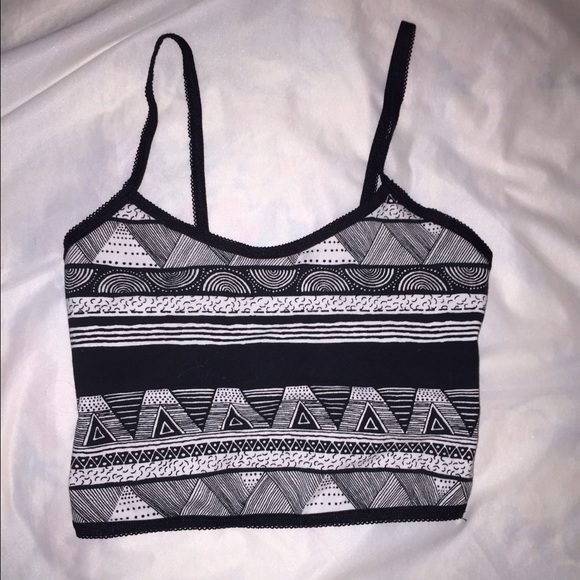 Aztec/tribal print crop top