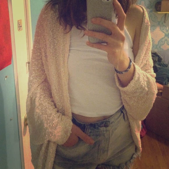 Pink batwing cardigan