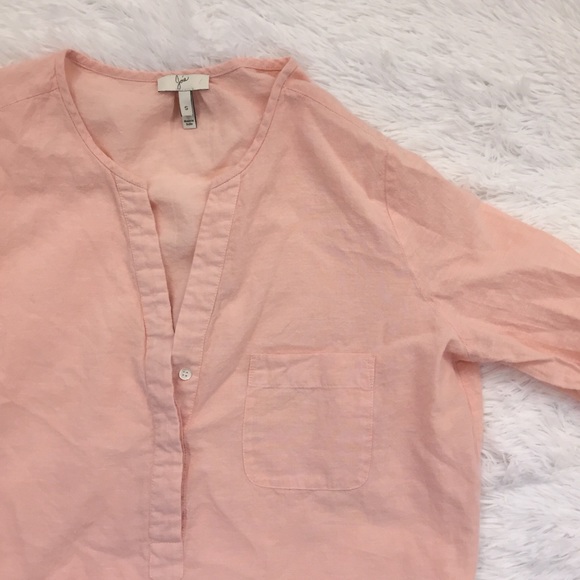 Joie pink linen top