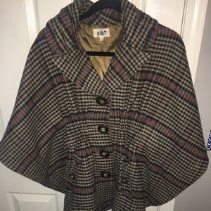 Jolt plaid poncho! SM