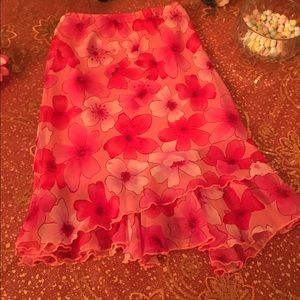 Floral girl's skirt