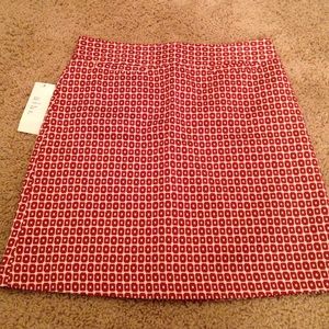 💥SALE💥Red Pocketed Skirt with Shaped Pattern