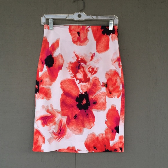 High Waist Floral Pencil Skirt Sz. 4