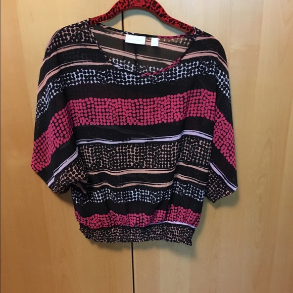 Black and pink blouse