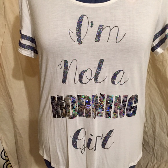 NWOT Juicy Couture t-shirt XL white and sparkles - Picture 3 of 4