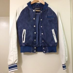 MEMBERS ONLY washed varsity jacket