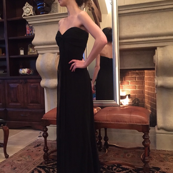 Black Strapless Formal Dress