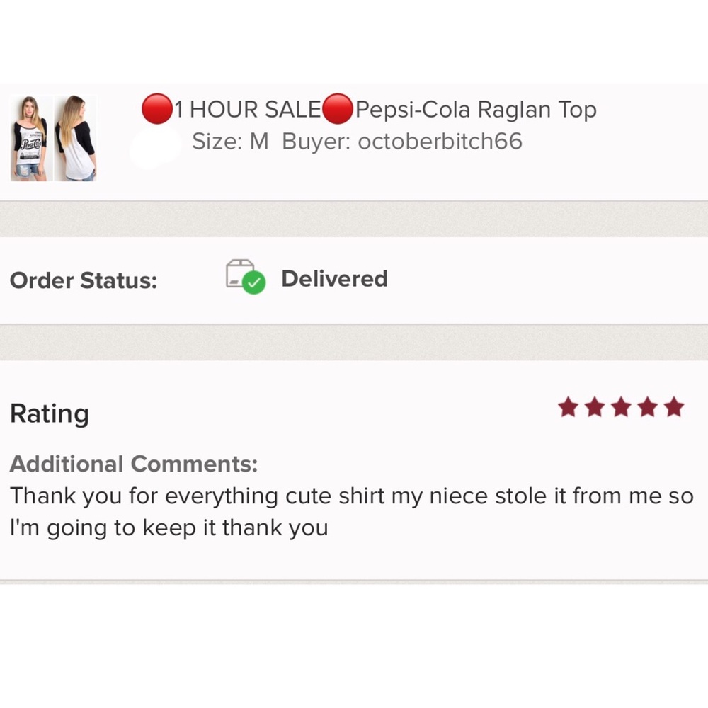 CLEARANCE❤️Pepsi-Cola Raglan Top - Picture 4 of 4