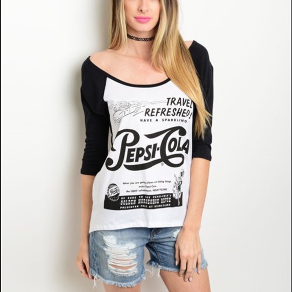 CLEARANCE❤️Pepsi-Cola Raglan Top - Picture 2 of 4