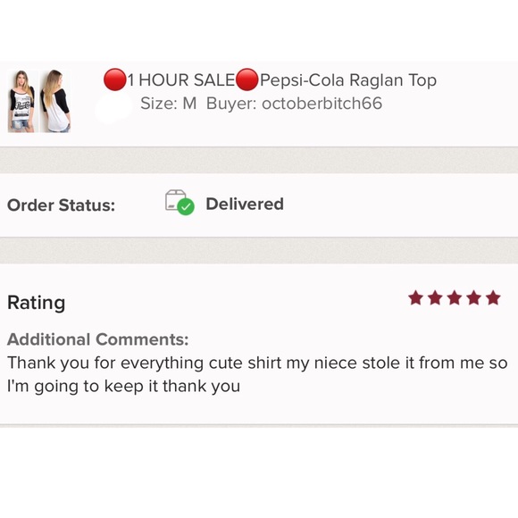 CLEARANCE❤️Pepsi-Cola Raglan Top - Picture 4 of 4